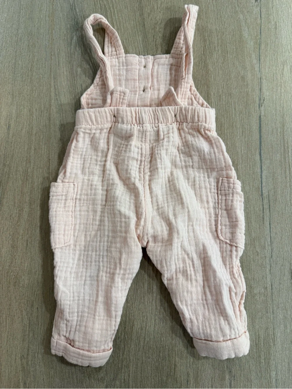 Little Planet by Carter's Organic Cotton Gauze Overalls Pink 3M Baby Romper